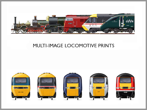 Multi image Locomotive Prints